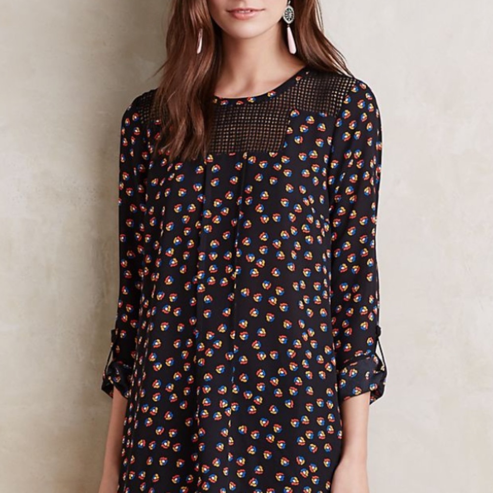 ANTHROPOLOGIE MEADOW RUE DARNEY CROCHET TRIM BLOUSE